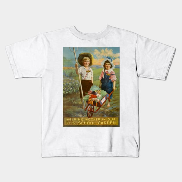 Helping Hoover in our U.S. school garden. Kids T-Shirt by truthtopower